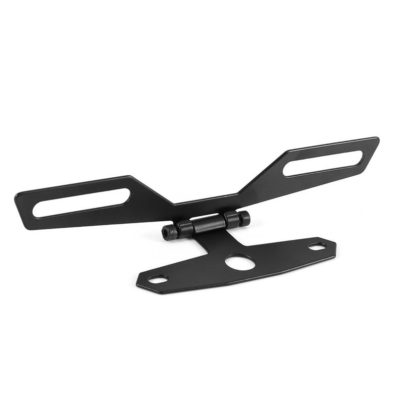 Motorcycle License Plate Bracket Taillight Fixed Folding Number Plate Frame Holder Light Mount  Motorbike Parts