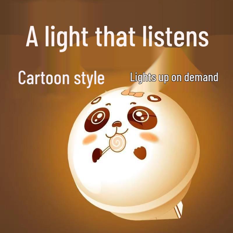 Smart Voice-Control Night Light: USB-Activated LED Eye Protection for Bedroom or Bedside.