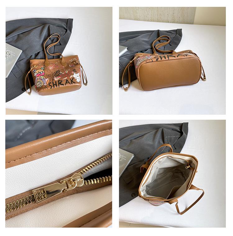 Graffiti Fashion 2025 Women's Versatile Handbag: Large Capacity Tote for Commute, Travel & College