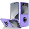 Ultra Thin Matte Feel Metal Rotatable Ring Holder Phone Case for Samsung Galaxy Z Flip 7 7FE 6 5 4 3 Shockproof Protect Back Cover