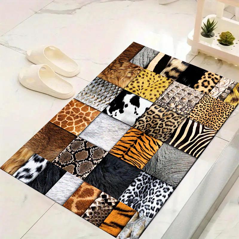 Leopard Snake Carpet Rug for Living Room Bedroom Home Sofa Decoration,Kids Play Non-slip Floor Mat