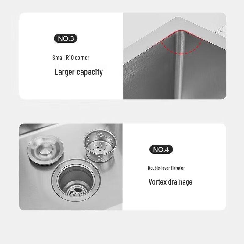 Shuopu Thickened Handmade Stainless Steel Kitchen Sink