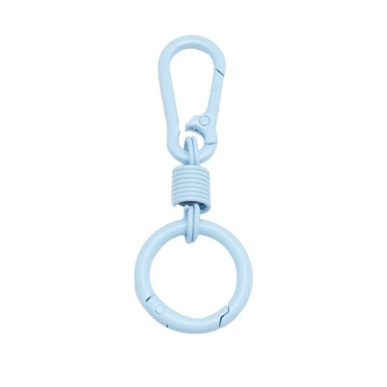 

Міцний металевий карабін Брелок Портативний Легкий Для ременя Рюкзака Підвісний Брелок Для ключів на відкритому повітрі Автомобіля Будинку Затискач-кільце Тримач Органайзер синій