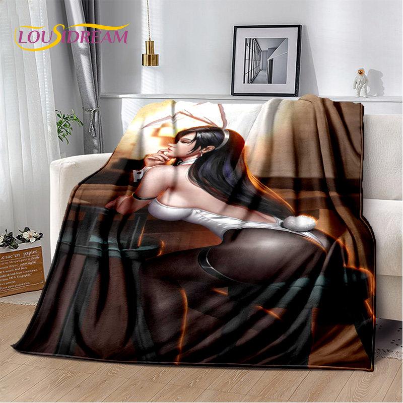 Sexy Girl Lace Tifa Aerith Anime Weiche Plüschdecke, Flanelldecke, Überwurfdecke für Wohnzimmer, Schlafzimmer, Bett, Sofa, Picknick-Abdeckung