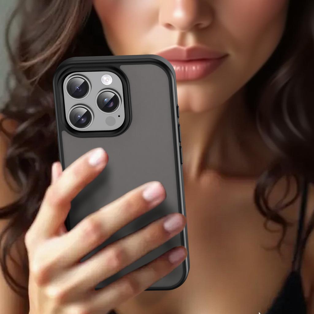 For iPhone 16 Pro Case Skin Touch Matte Anti Drop TPU PC Phone Back Cover