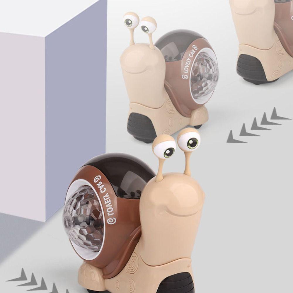 Interactive Snail Toy Car Plastic Rotating Musical Toy Electric Simulation Snail Toy Kids Toddlers