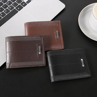 Herren Slim Bifold Geldbörse - Kurzer Stil, Mehrere Kartenfächer, Lässiger Leder-Geldclip