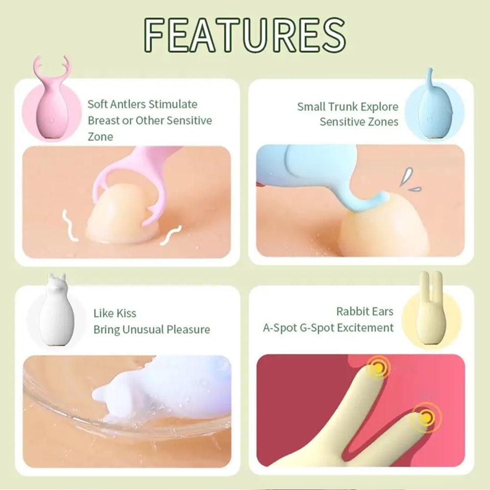 Cute Pet Series Vibrating Egg G-Spot Nipple Stimulate Female Masturbators 10 Mode Vibration Flirting Massager Sex Toys for Women