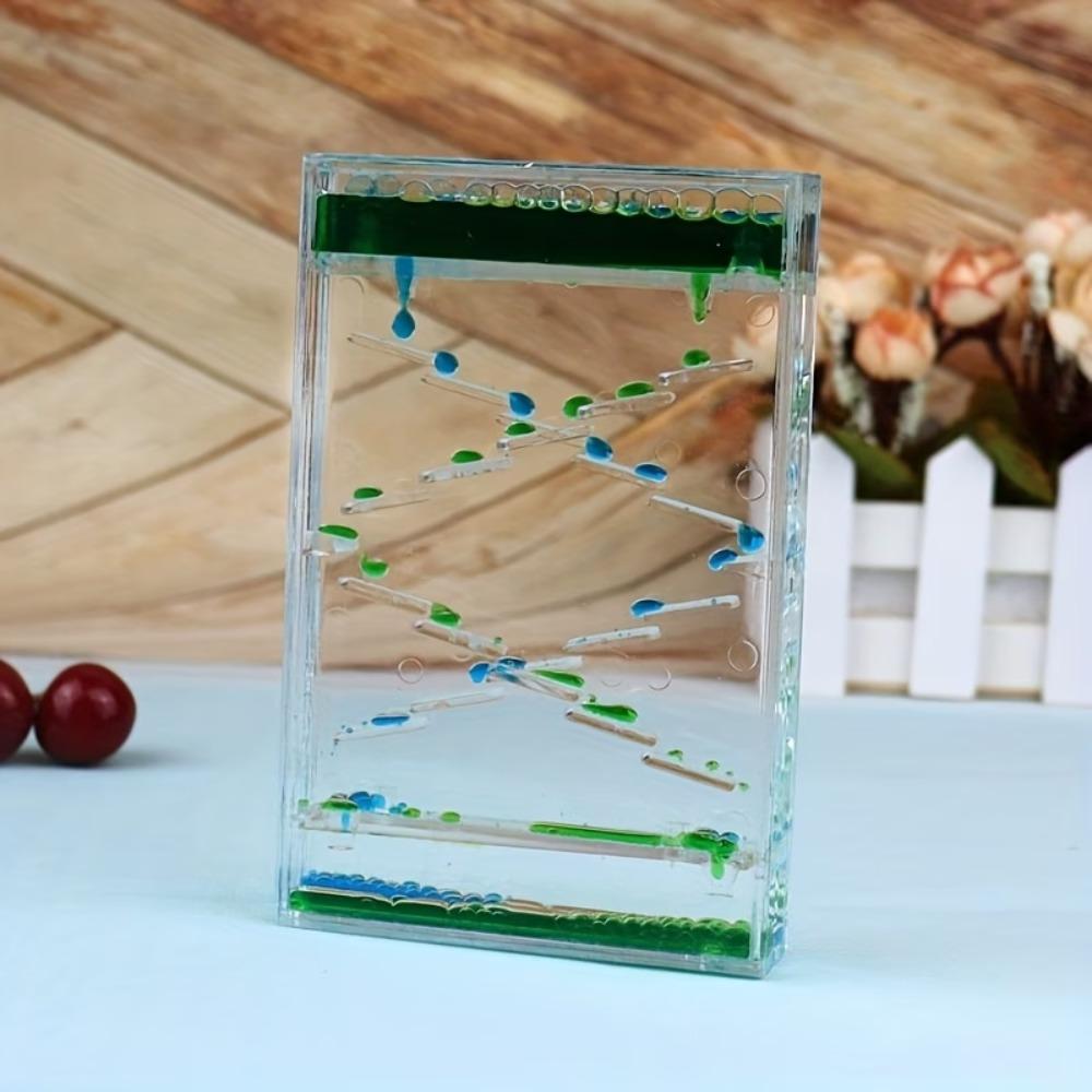 Colorful Dynamic Slime Flow Timer Square Two-color Sandglass Timer Water Drop Timer Home Decor