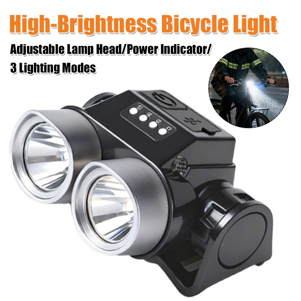 Rainproof Cycling Headlight Rechargeable Universal Night Riding Front Lamp IPX6 Waterproof for Mountain Bike/Road Bike Accessory