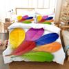 New Feather  Duvet Cover Sets For Adults Western Bedding Set Luxury Egyptian Cotton Housse De Couette Bedclothes 2/3pcs