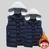 Mens Winter Cotton Puffer Vest Loose Fit Casual Sleeveless Jacket Work