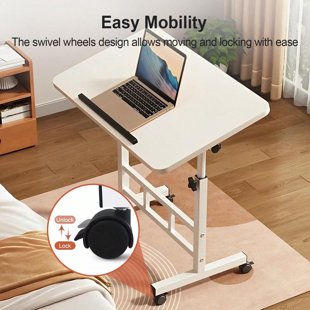 Výškově nastavitelný stojací stůl 23,6"-35", Ergonomický mobilní počítačový stůl s kolečky, Skládací stůl šetřící místo