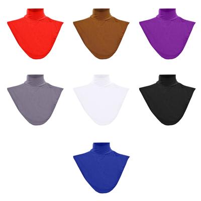 Kadın Sahte Turtleneck Dickey Yaka Yarım Üst Sahte Bluz Boyun Örtüsü, Tek Beden