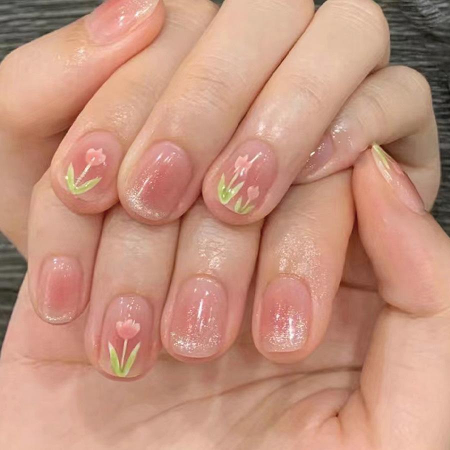 Cat's Eye Model, Beautiful Temperament, Little Fairy, Royal Sister Style Nail Art, High-end Niche 10 Pieces, Sub-size Wearing Nail