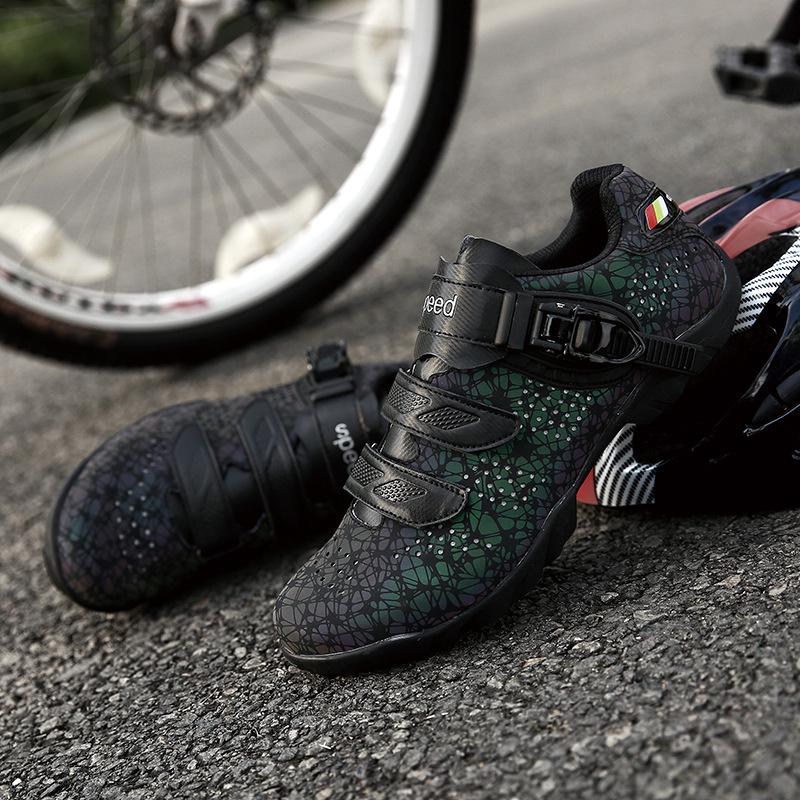 Dual-Use Professional Cycling Shoes for Men & Women - Road & Mountain Bike Racing with Hard Sole
