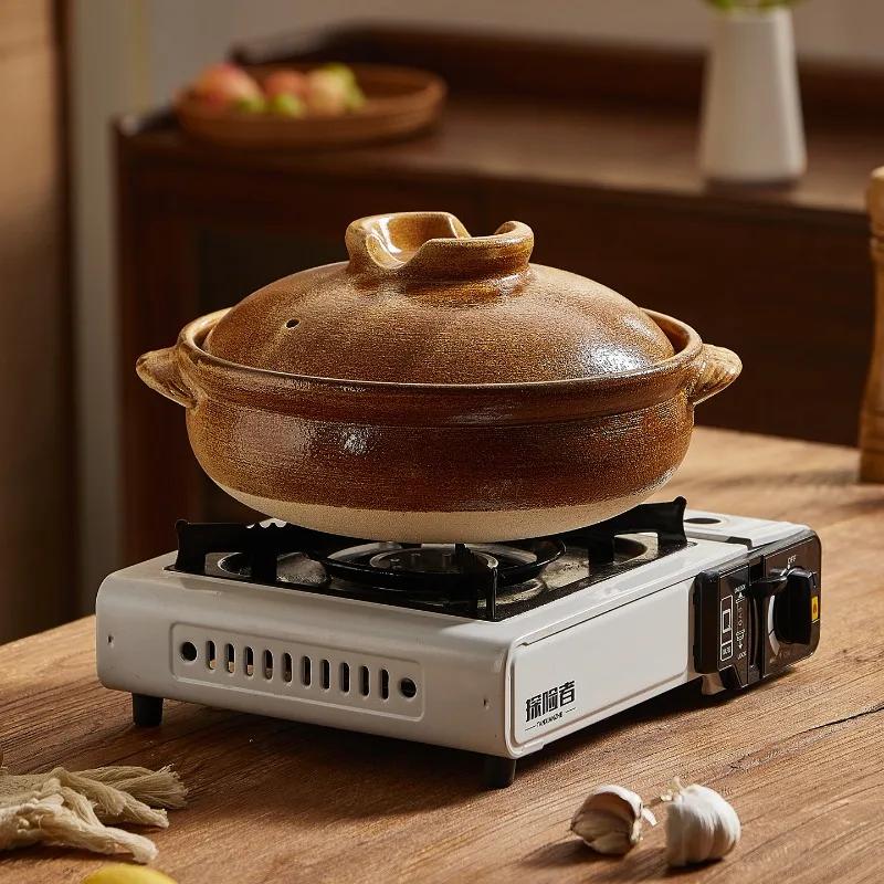 Vintage Casserole Dish Slow Cooker Pots for Cooking Ceramic Clay Cooking Pot Cookware Pots and Pans High Temperature Crock Pot
