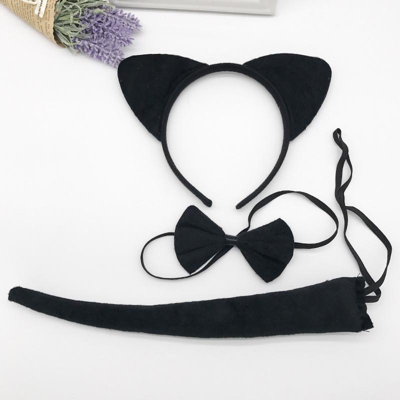 Animal Headband Set With Bunny And Cat Ears For Cosplay Party Costume Accessories