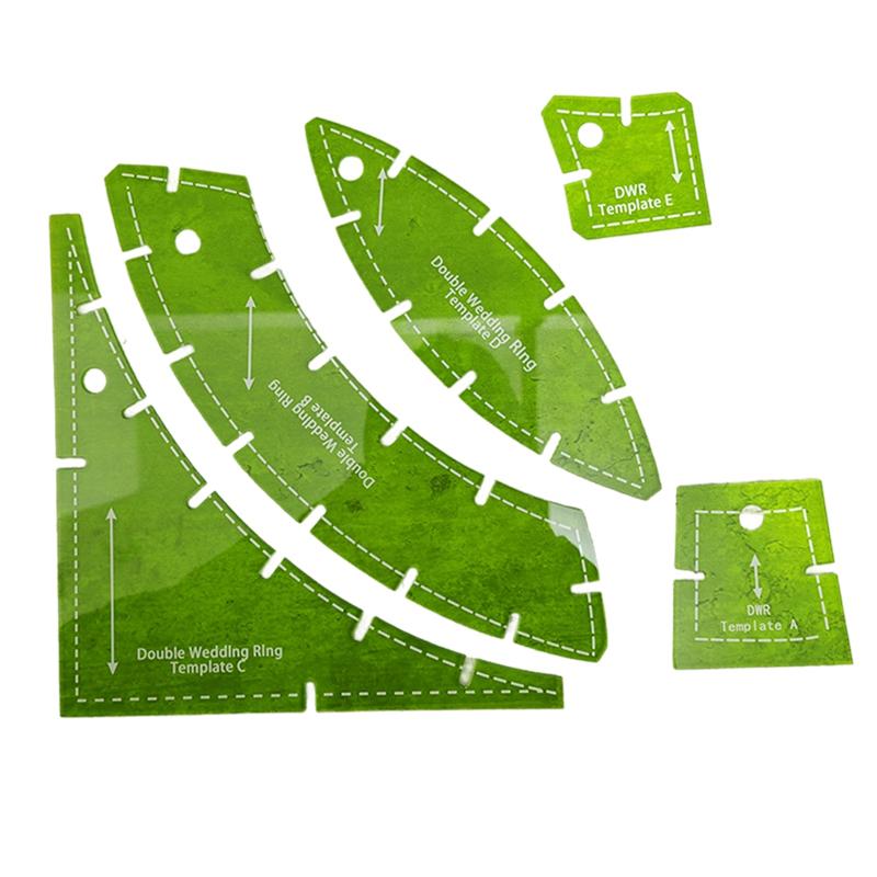 Polygon Transparent DIY Sewing Quilting Templates Patchwork Ruler Handmade Practical Tool 5Piece