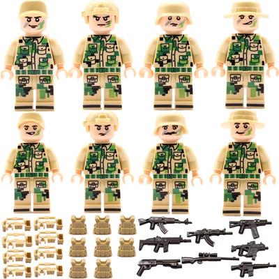 MOC SWAT Delta Jungle Camouflage Seals Accessories Minifigures Parts Assembly Building Block Bricks Toys for Children Gift