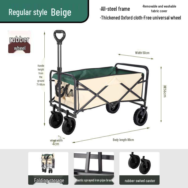 Foldable Extra Large Outdoor Camping Cart Trailer