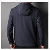 2025 Autumn/Winter Men's Trendy Hooded Jacket: Casual Zipper Top for Middle-Aged Fashion