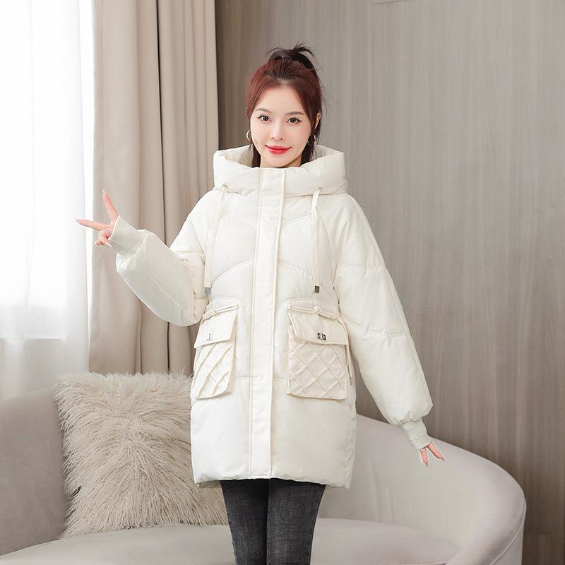 

Женская зимняя парка с капюшоном, толстая, пуховая, оверсайз, объемная XXXL покинуть белый