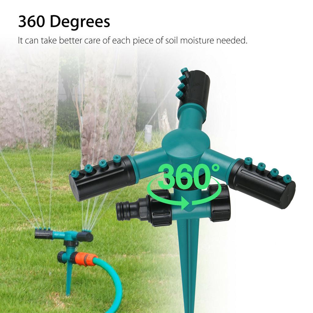 Adjustable Green 360 Degree Rotating Stent Style Lawn Sprinklers Irrigation System 12*12*23CM