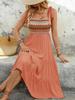 2025 Summer European-American Ethnic A-Line Spliced Sling Dress