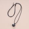 18mm Silver Obsidian Amulet Power Stone Necklace [Koai]