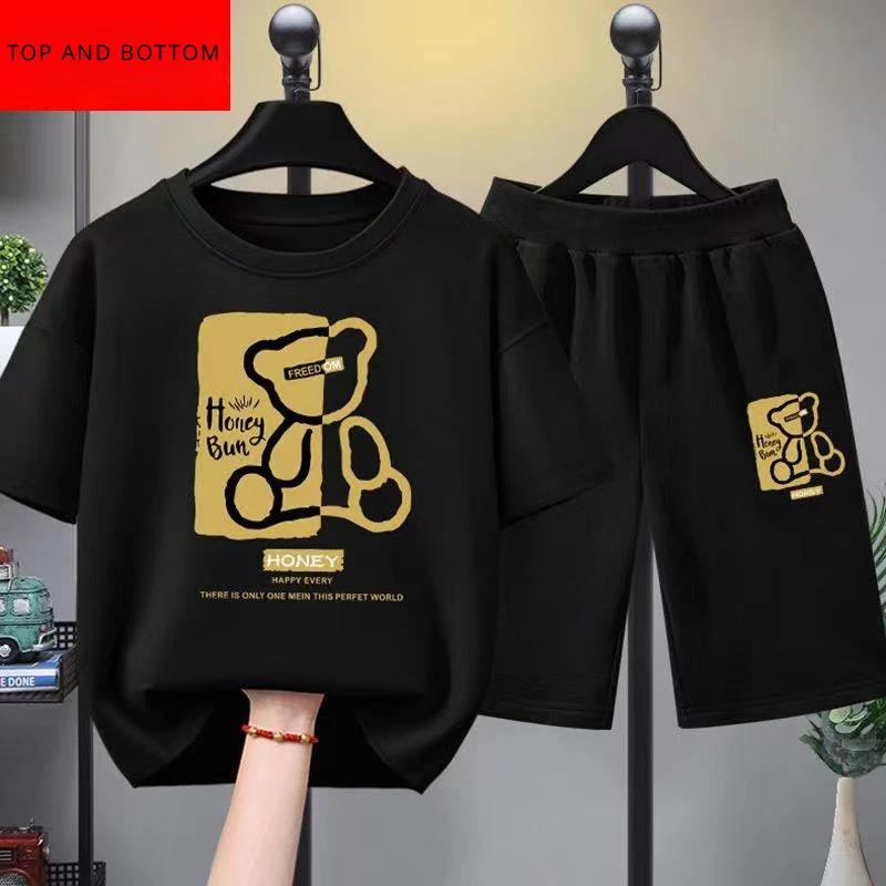 Summer Baby Boy Clothes Set Children Girls Letter Printed T-shirts and Shorts 2 Pieces Suit Kid Casual