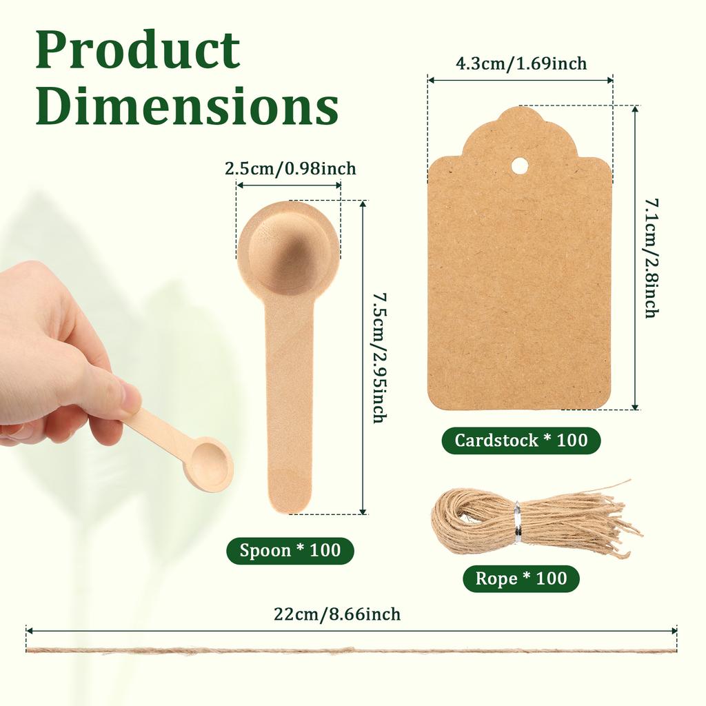 100Pcs Mini Wood Spoons Multipurpose Wooden Little Teaspoon for Spice Jam Coffee Bean Measuring Spoon Kitchen Short Handle Scoop