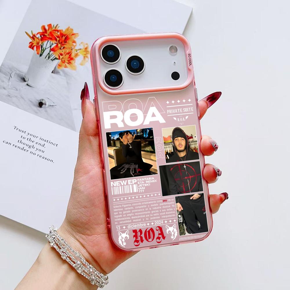 

Rapper R-Roa Phone Case For iPhone 17 16 15 14 13 12 11 Pro Max Air Matte Laser Aurora Shockproof Funda iPhone 14 Pro Max