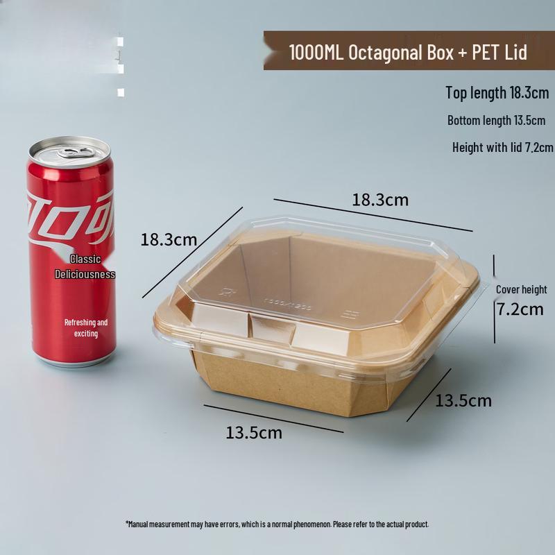 

Disposable Kraft Paper Food Containers with PET Lids