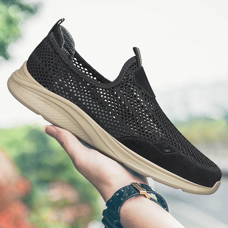 Fashion New Fashion Men Casual Breathable Walking Shoes Flat Designer Antiskid Loafers Classic Hollow Out Soft Bottom Outdoor Sneakers