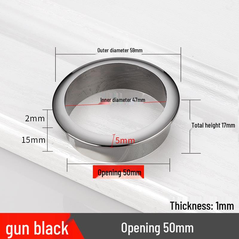 Cable Management Desk Grommet - Decorative Cover and Ring for Computer Furniture