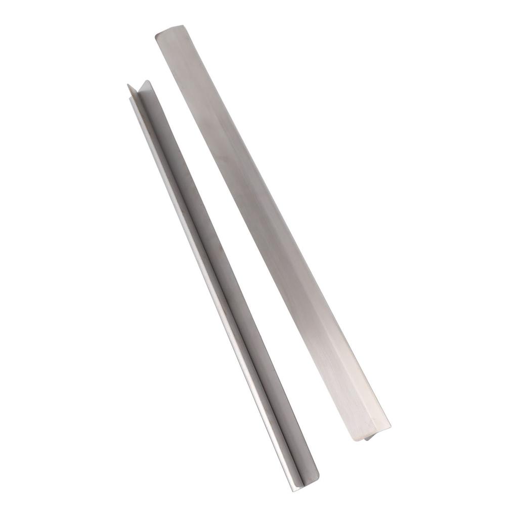 2PCS Kitchen Stove Counter Gap Cover Easy Cleaning Stainless Steel Gap Cover for Kitchen Supplies