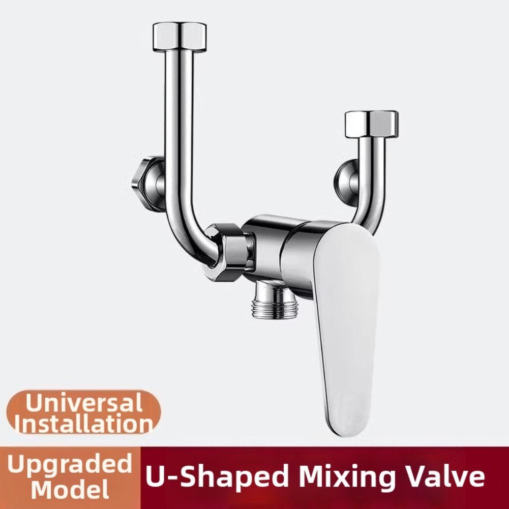 Electric Water Heater Mixing Valve Electric Mixing Valves For Shower Stainless Steel U-shaped Valve Home Shower Set Switch