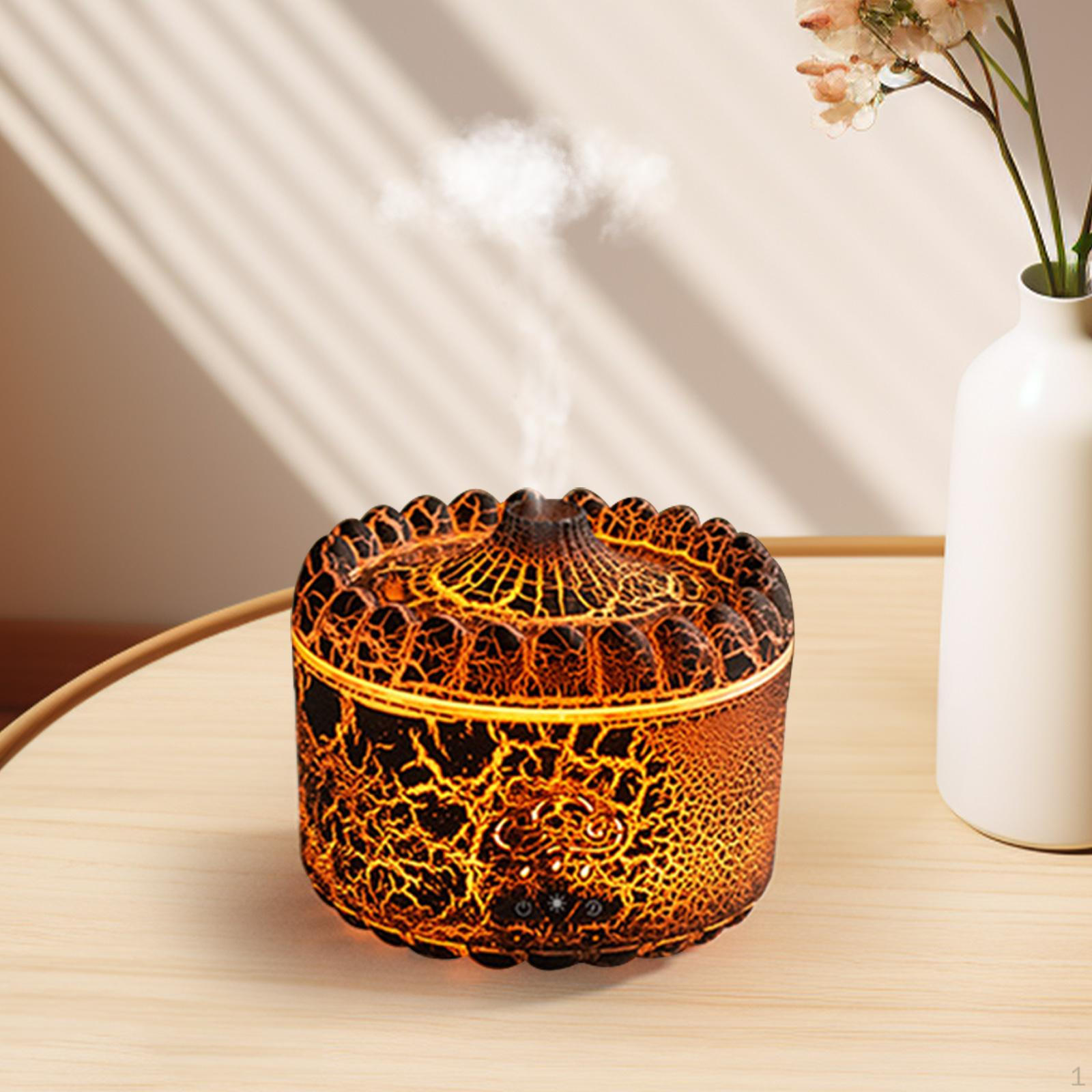 

Увлажнитель воздуха с диффузором эфирных масел и цветной подсветкой для спальни чёрный