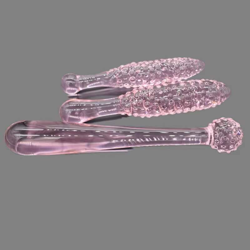 Glass Penis Anal Plug Female Masturbation Simulation Toy Adult Sex Products Men Backyard Beads Sexy Tools For Women Masturbator