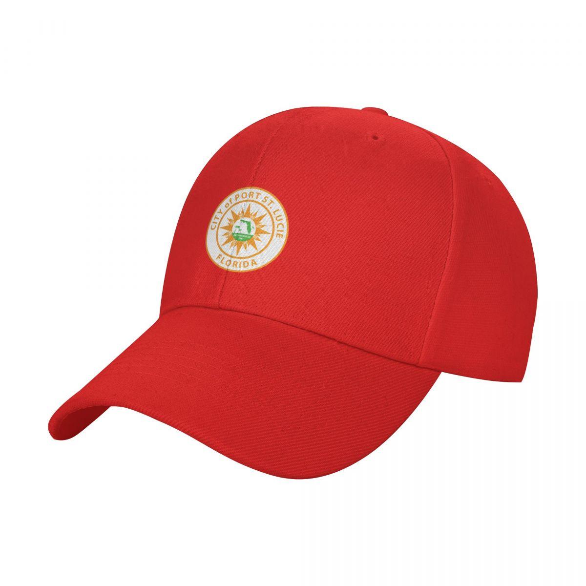 Flag of Port St Lucie Florida USA Baseball Cap Beach Outing Winter hat Unisexs big size hat dad hat Womens Beach Outlet Unisexs