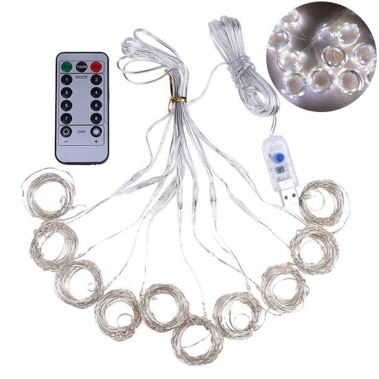 300LED 3x3 Metre Perde Telleri Işık USB 8 Modlu Peri Lambası Uzaktan Kumandalı