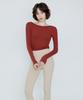 Debiweeo Curve Wrap Crop Top Devi-T0041-Brick