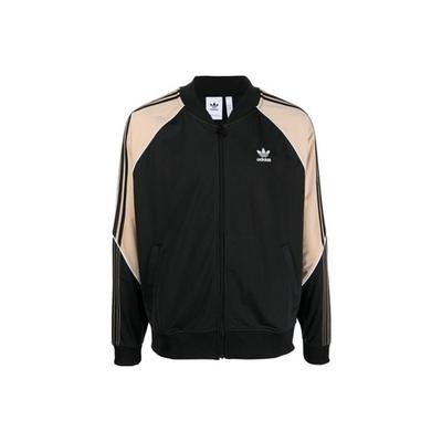 Originals Striped Trefoil Logo Embroidered Jacket Men's Black