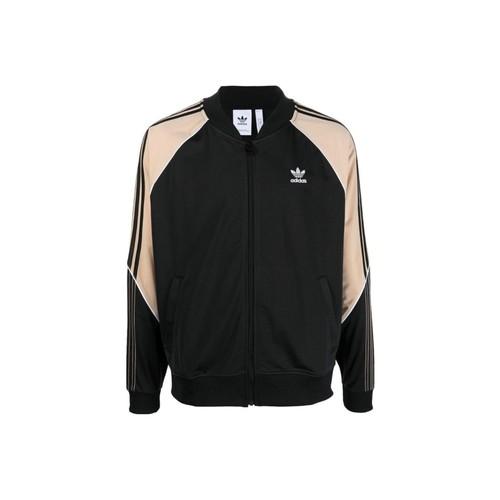 adidas Originals Striped Trefoil Logo Embroidered Jacket Men s Black XS чёрный