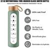 1000ML Water Bottle Wide Mouth Leak Proof High Borosilicate Multifunctional Motivational Water Glass with Sleeve for Home