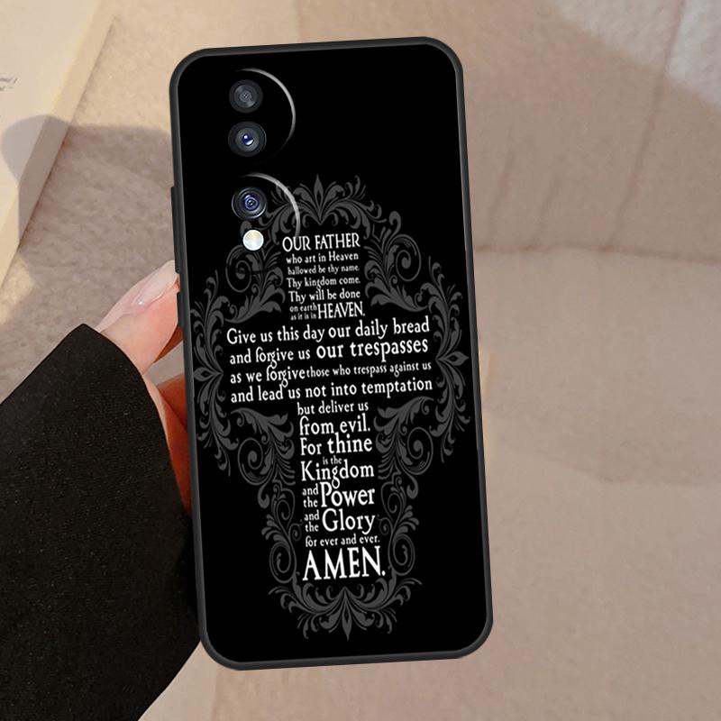 Christianity Lord Prayer For Honor Magic 8 Pro 6 5 7 Lite Case For Honor 400 200 90 70 50 X8c X8b X9a X9b X9c X9d Win