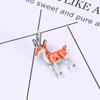 3 Colors Available Cute Small Deer Brooches For Women Bucks Sika Deer Animal Brooch Pin Coat Accessories Kids Gift