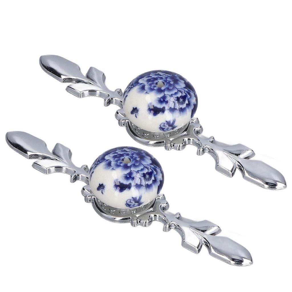 2pcs/set Ceramic Cabinet Handle Modern Simple Style Hand Painted Ceramic Cabinet Knobs1060D Peony