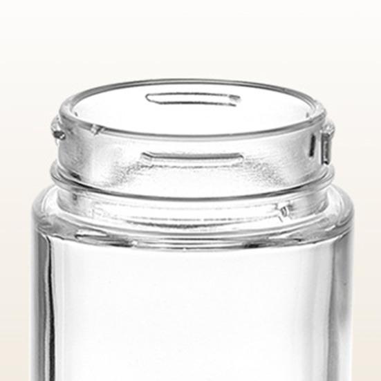 Glass Salt Dispenser with Portion Control Press-Type Shaker for Precise Salt Spice Dispensing 180ml Easy-Fill Wide Mouth Condiment Bottle